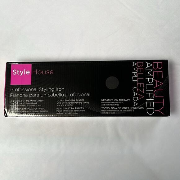 Style House 1.25 Inch Professional Styling Iron Beauty Amplified Black - Picture 2 of 7